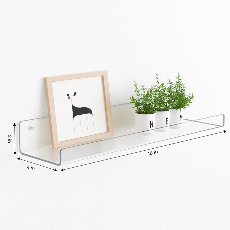 Paquet de 16 tablettes flottantes en acrylique transparent