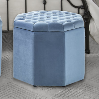 25" Black Tufted Specialty Storage