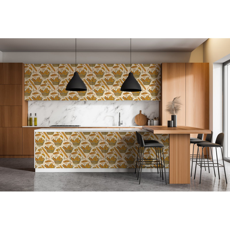 Bread Baskets 1m x 50cm Matte Peel & Stick Wallpaper Roll