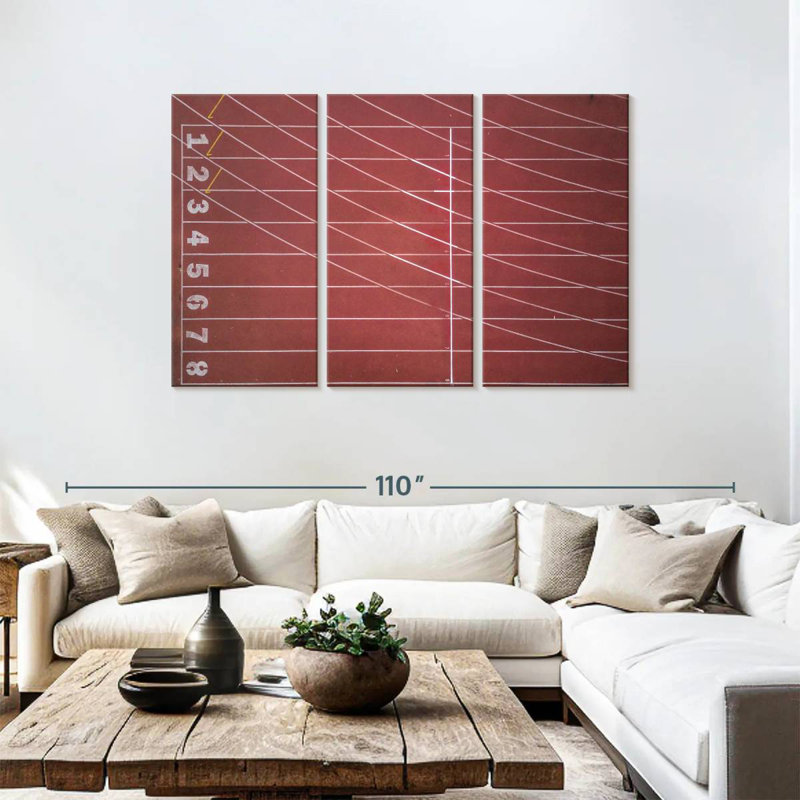 Sireci Empty Track And Field, 48" H x 74" W
