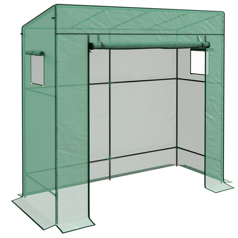 Britnie 6.5 Ft W x 2.6 Ft D Hobby Greenhouse, White