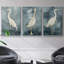 «Simple Egret I», ensemble de 3 toiles encadrées-97706735-97706729