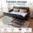 4 Inch Full Size Memory Foam Mattress Topper For Sofa Bed, sleeper sofa bad replacement with Removable Zippered Cover Compressed Packing(Sofa NOT included)-2026441275