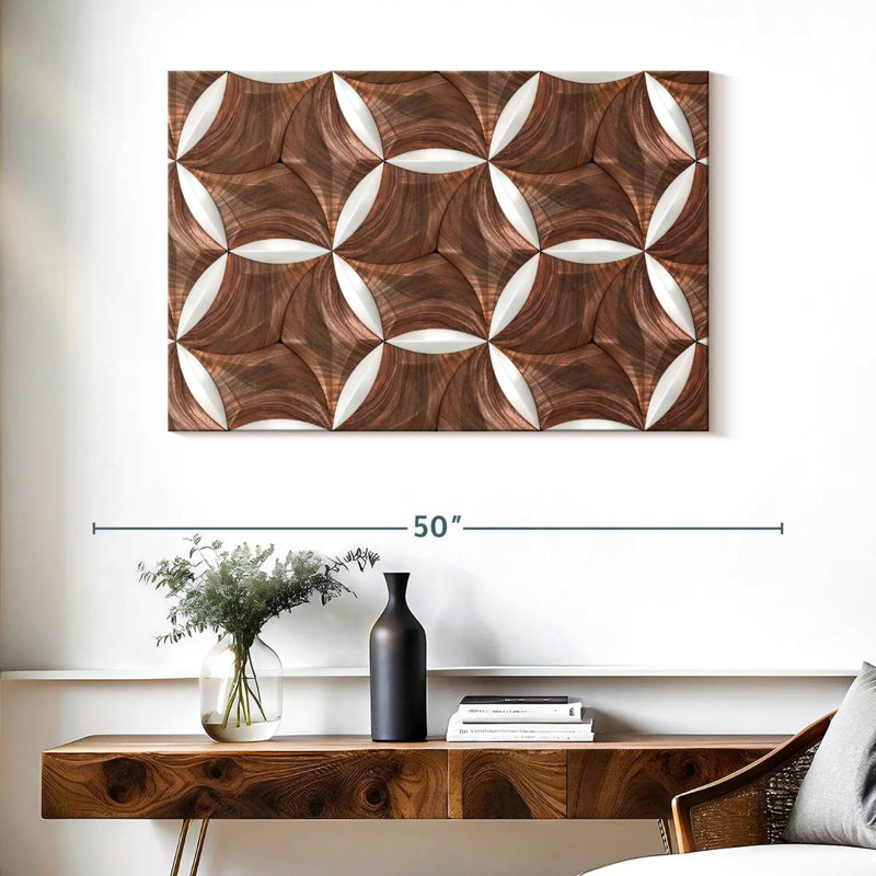 Carreaux géométriques hexagonaux, H 26 po x l 39 po