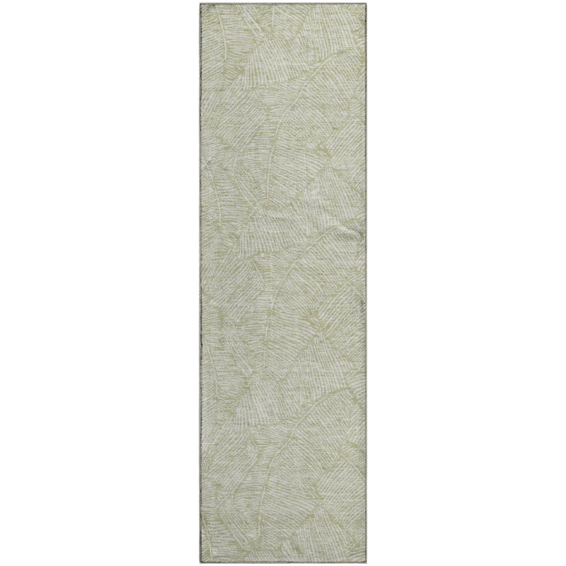 Premium Machine Washable Prisco Aloe Rug, Runner 2'3" x 7'6"
