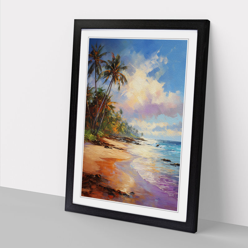 Single Picture Frame Print on Wood, Black Framed, 64cm H x 46cm W