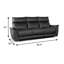 Canapé transitionnel l 86,4 po, noir-995815192