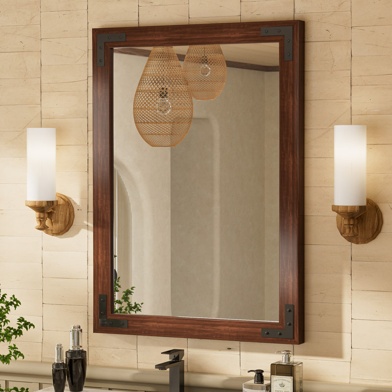 Miroir Gwenneth, 22 po x 30 po, Brun