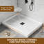 Base de plateau de douche à simple seuil SMC de taille 48/60 po x P 32/36 po avec ensemble de drain, antidérapant-120494387-112495621