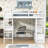 Frowine Kids Full Loft Bed with Drawers-2124394377