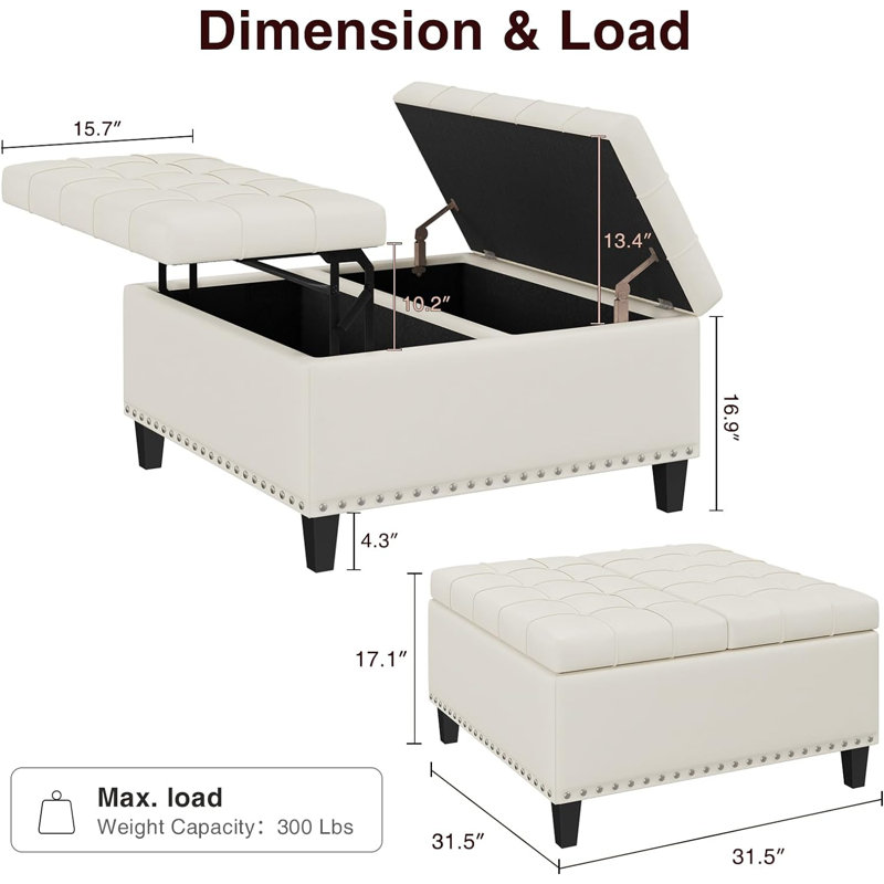 Repose-pieds Pirja, Beige