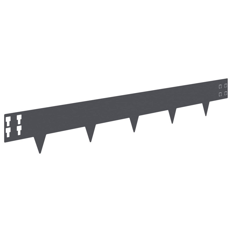 100cm W Steel Lawn Edging, Anthracite, 15cm H x 100cm W