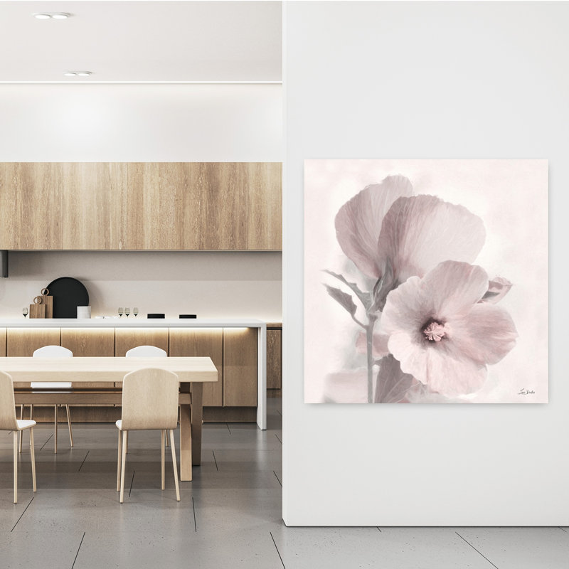 Hibiscus, art contemporain hibiscus, H 48 po x l 48 po