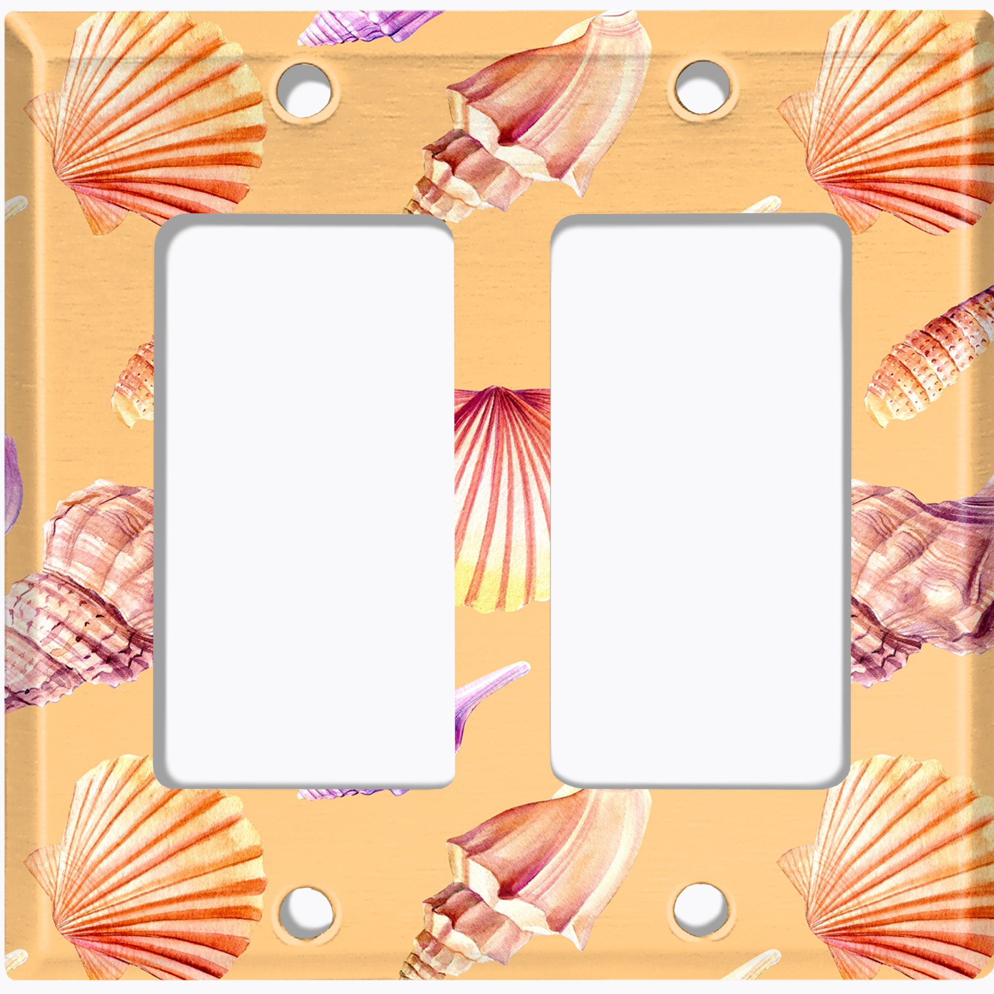 WorldAcc Sea Shell Clam 2-Gang Rocker Wall Plate | Wayfair
