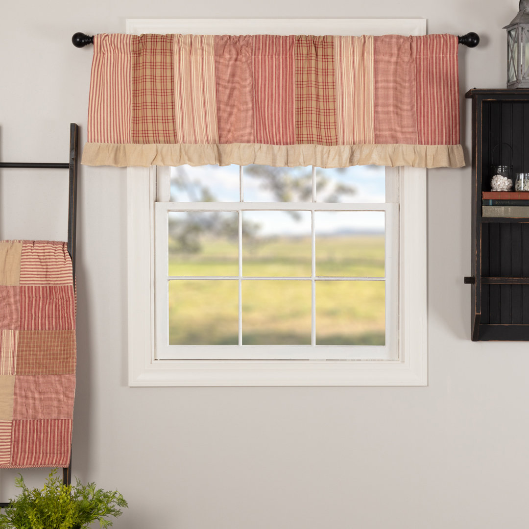 Sawyer Mill Cotton Patchwork Tailored Window Valance VHC Brands 