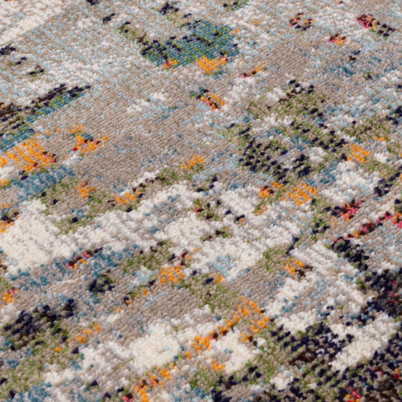 Antebi Abstract Grey Area Rug, Rectangle 160 x 230 cm