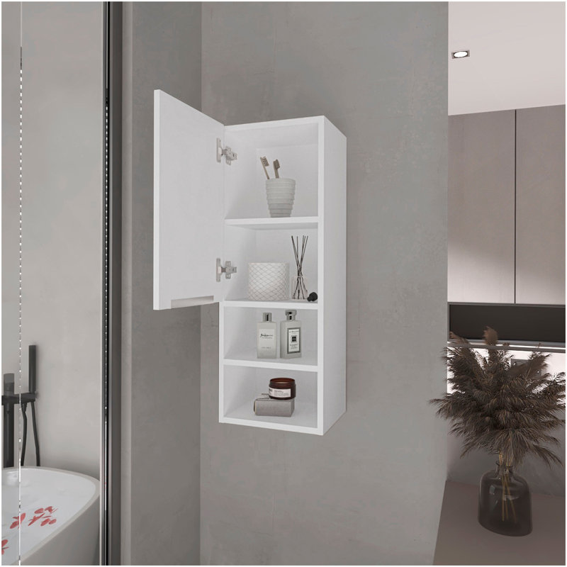 Milwaukee Medicine Cabinet, Two Shelves, Single Door Cabinet, Two Interior Shelves, White
