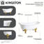 Baignoire sur pattes ovale en fonte à double pattes 67 pouces Kingston Eden Aqua Eden-36629552