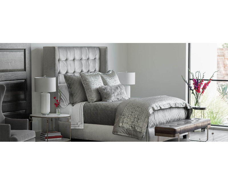 Faux Fur Lumbar Pillow Cover & Insert, Silver