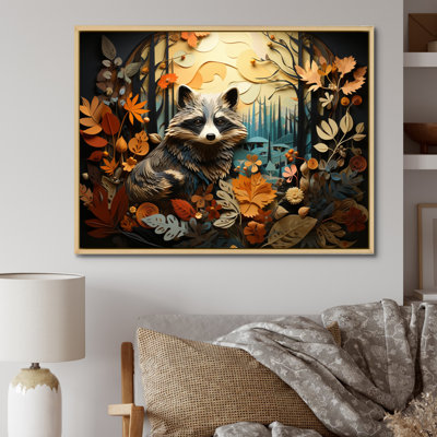 Curious Raccoon Collage I