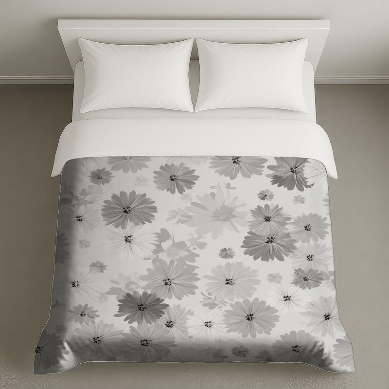 Housse de couette à motif floral et fleurs Shabby Chic, Lit simple