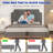 Full Size Lift Up Storage Bed Frame, Modern Wingback With Adjustable Headboard,equiped With Led Light, Fast Charging Station And Outlet, Solid Wood Slats, No Box Spring Needed, Noise-free, Grey