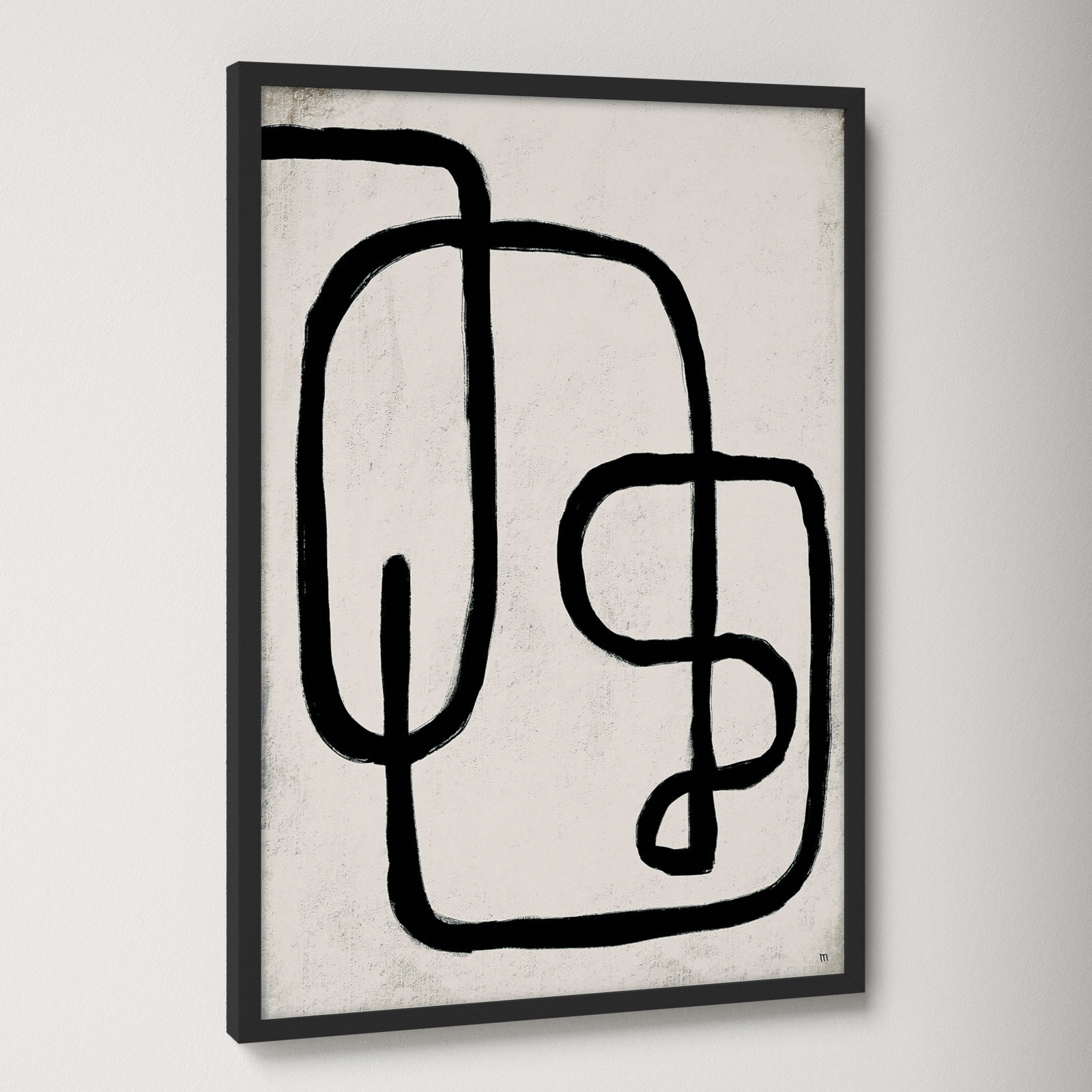 Linework 2 by StudioM, Black Framed Paper, 20" H x 14" W x 1.25" D