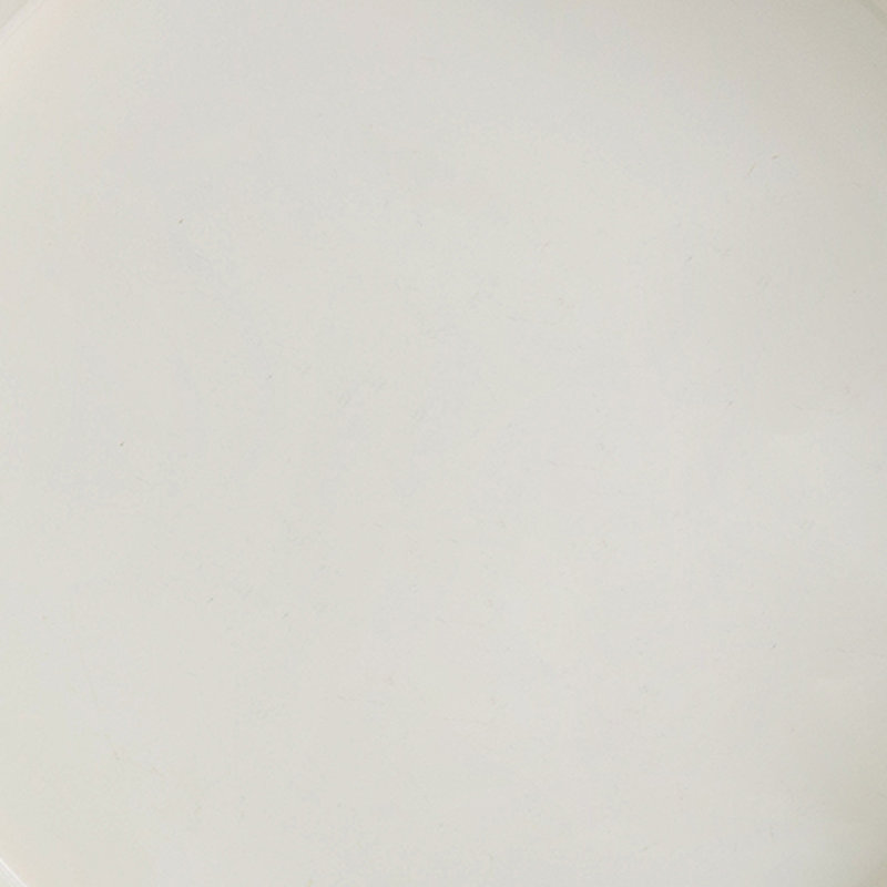 Plateau de service rond de 10 po avec garniture dorée en plastique blanc brillant Benzara Mimosa