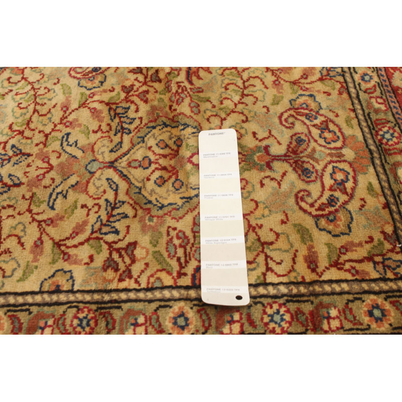 Tapis unique en laine noué à la main de style années 1990 de 6 pi 7 po x 9 pi 6 po Fonza
