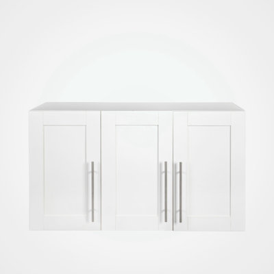 Armoire murale standard prête à assembler en panneau de fibres à densité moyenne avec charnières à fermeture en douceur blanc mat Toy Toy H 19,69 po x l 35,43 po x P 15,75 po
