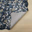 Floral Blue Washable/Stain Guarded Area Rug -1842749949