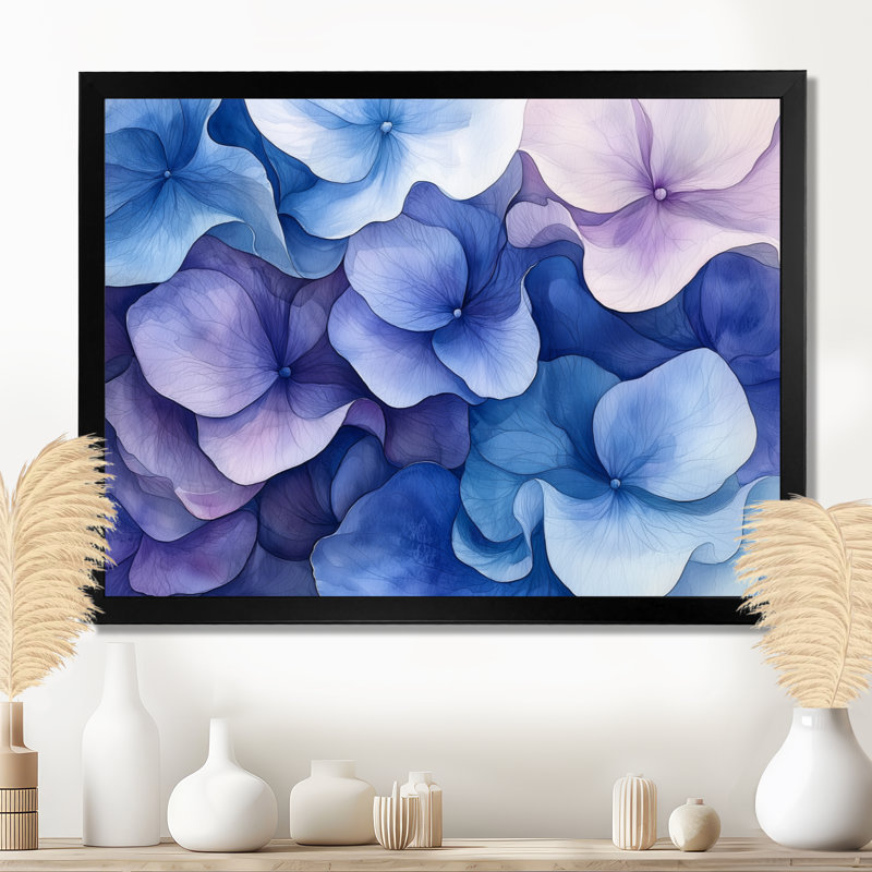 Jacelyn - Floral Wall Art, Single Picture Framed Print, 30" H x 40" W, Black