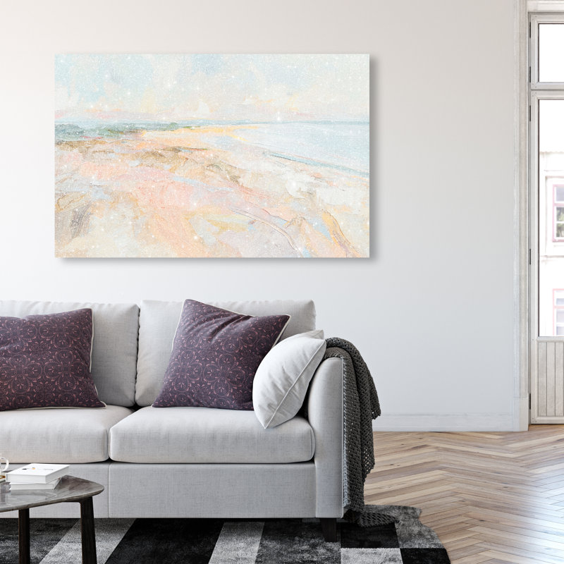 Tidal Borderland I Canvas Abstract Print by Oliver Gal, Black Frame, 15 x 10, Canvas Unframed, 36"H x 54"W