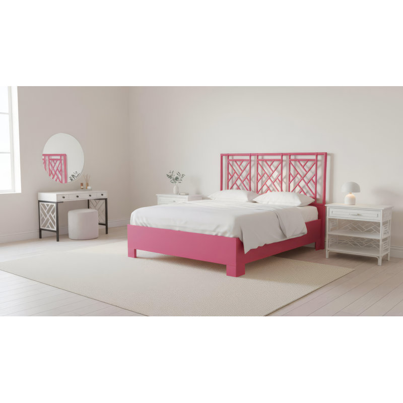 Alden Open-Frame Headboard, Light Blue, Queen
