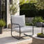Ensemble de 2 fauteuils d'extérieur avec cadre en aluminium et canapé simple avec coussin amovible résistant à l'eau