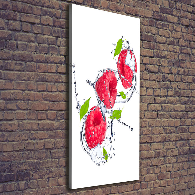 Raspberries 1 Piece Wrapped Canvas Wall Art