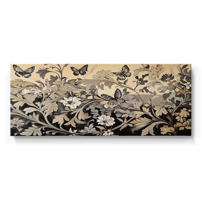 Botanical Series-C XXVI- Toile tendue avec châssis - Prêt à accrocher, H 12 po x l 30 po
