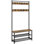 Keiveon 33.5" Wide Metal Hall Tree with Shoe Storage & Bench & Movable Hooks