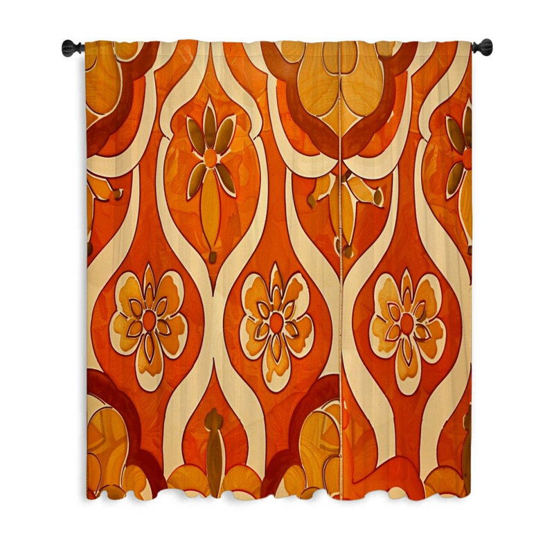 Rideau transparent en polyester Demarre, L 50 po x L 96 po