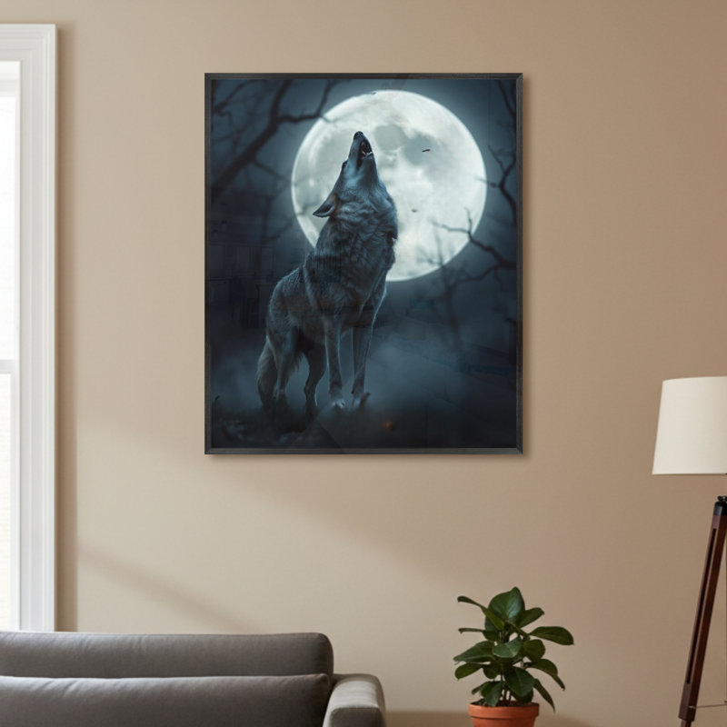 Single Picture Frame LED Illuminated Wall Art Wall Art on Glass / Aluminium, 60 cm H x 50 cm W