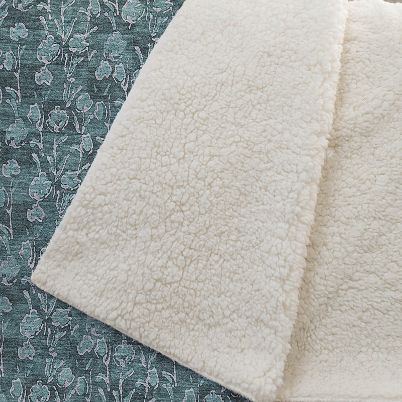 Jeté floral Sherpa ASB692 Addison, Sarcelle