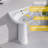 Modern U-Shape White Pedestal Bathroom Sink With Overflow