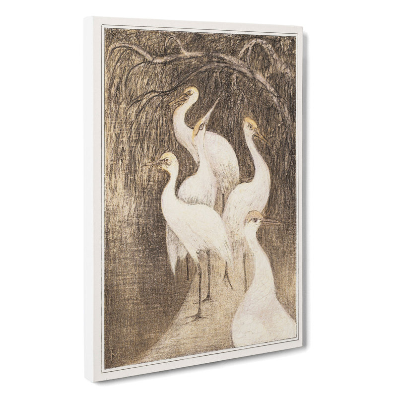 Six Cranes by Theo Van Hoytema - Wrapped Canvas, 60cm H x 40cm W x 3cm D