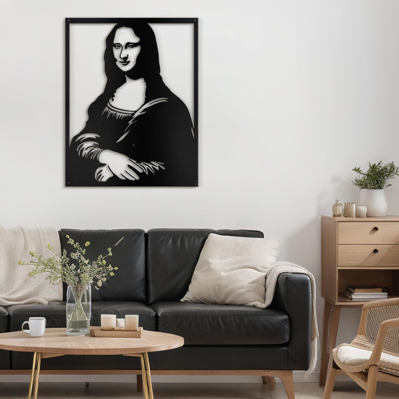 Décoration murale en métal, Noir, H 18 po x l 12 po x P 0,05 po