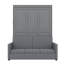 Lit escamotable mural double avec coussin moelleux