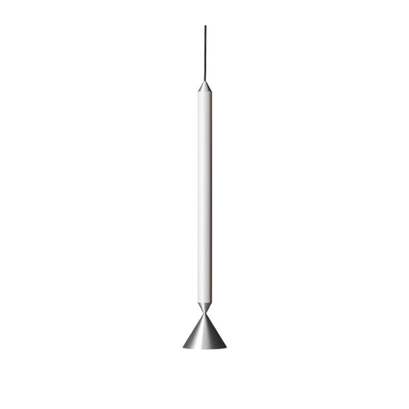 Apollo, 151" H x 4.92" W x 4.92" D, Turtledove/Aluminium