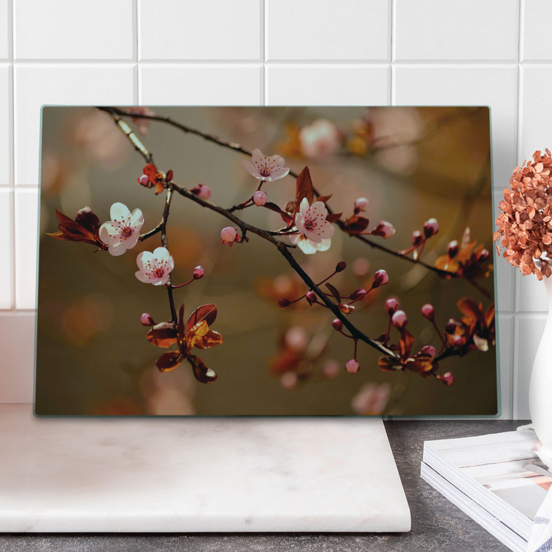 Planche à découper Ambesonne Nature grand format Sakura rose pâle corail foncé