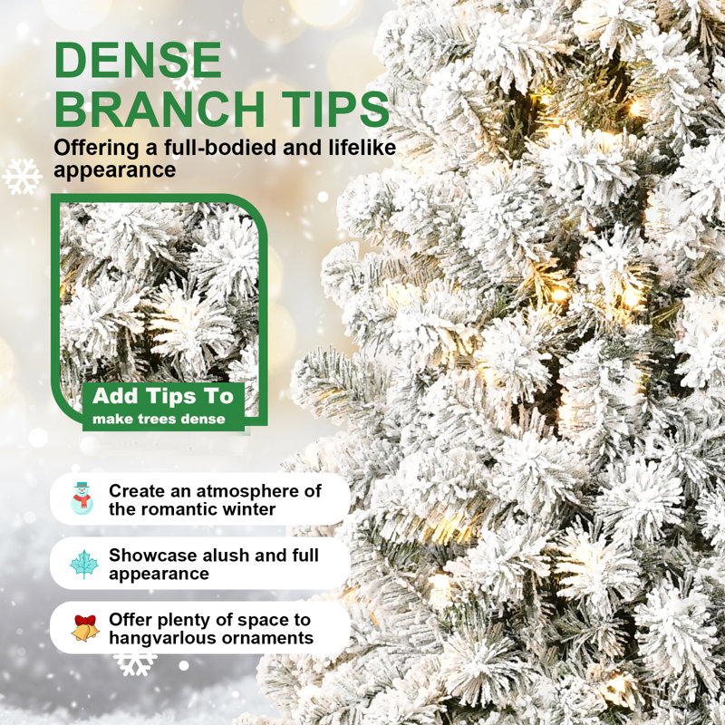 Arbre de Noël à mémoire de forme en PVC, H 6 pi