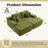 83.87"  Sleeper Sofa With Dual Mattress