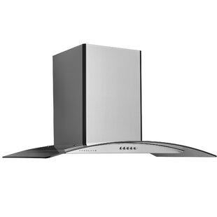 Elica Foglia 36 600 Cubic Feet Per Minute Ducted Wall Mount Range Hood  with Light Included